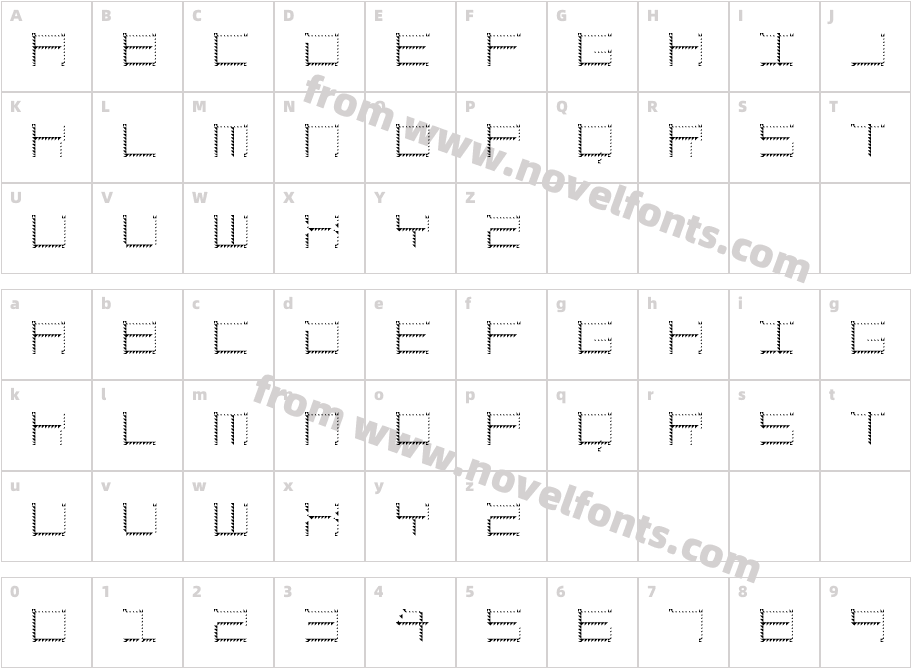 Amaya Technical Sharp RegularCharacter Map