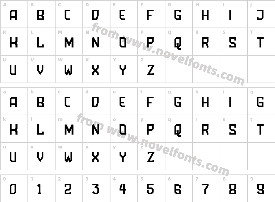 Amboss Display CondensedCharacter Map