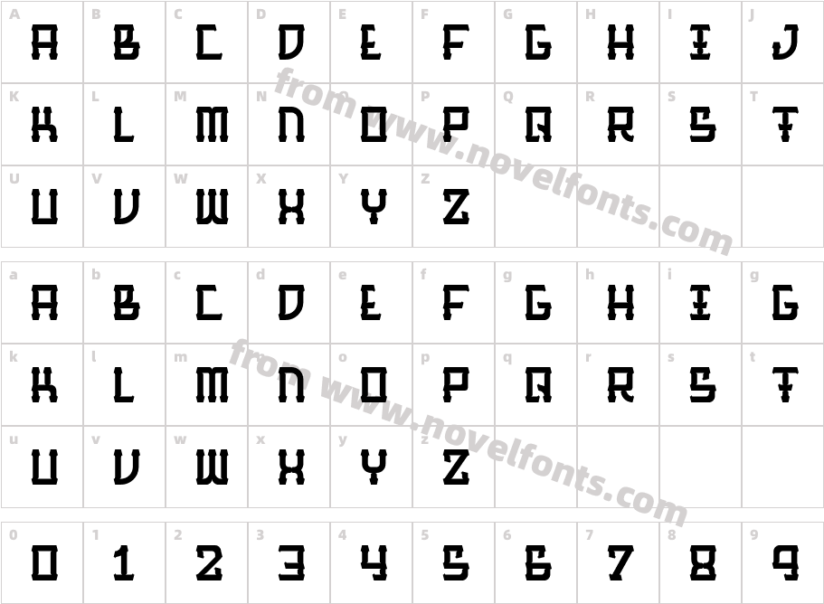 BarqueRegularCharacter Map