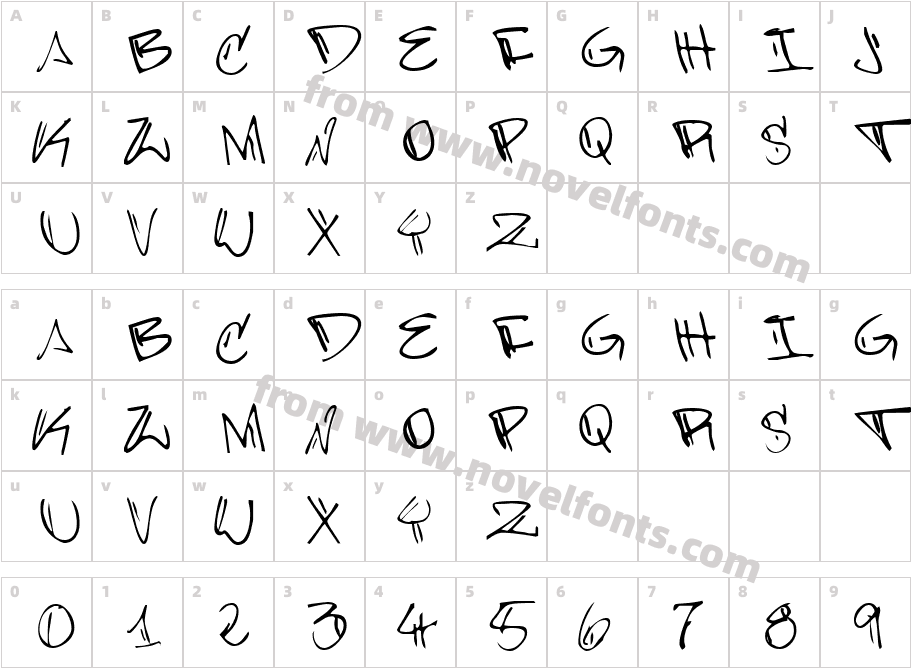 Barrakuda'z FontZambaCharacter Map