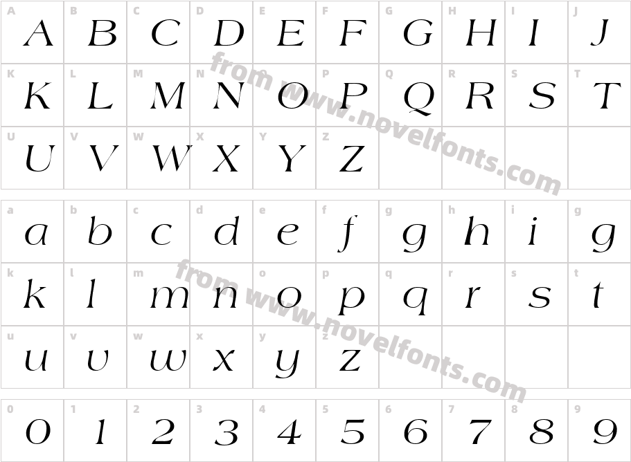 Amhamba ItalicCharacter Map