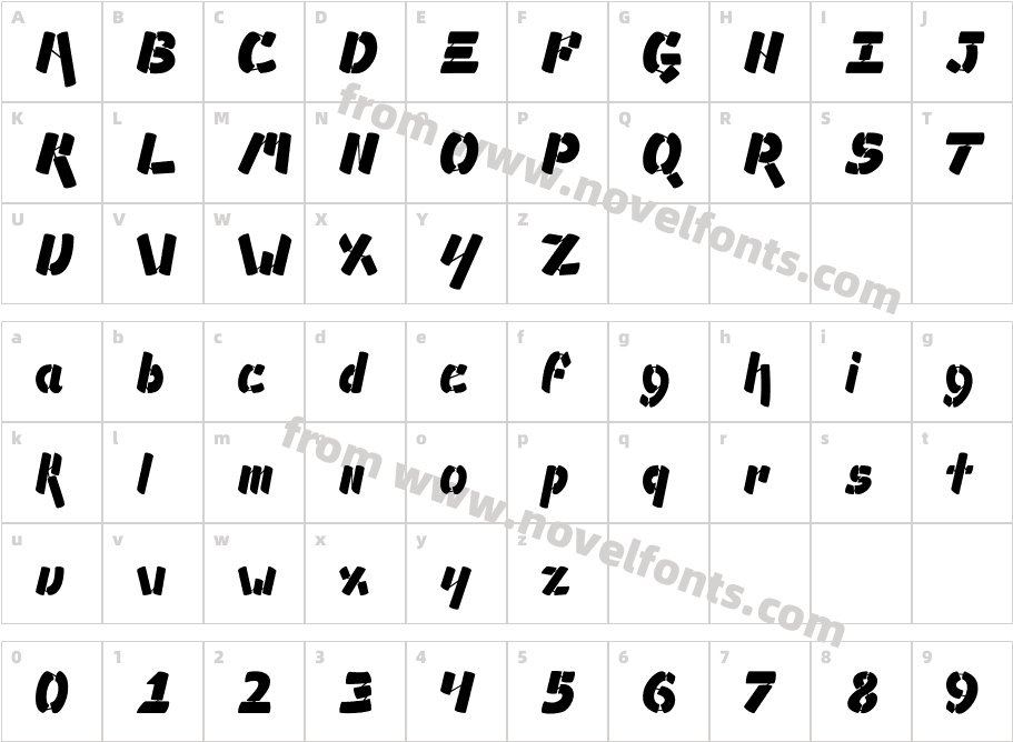 Ampad Solid RegularCharacter Map