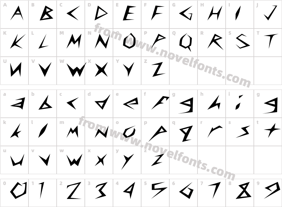 Amplifier Extended RegularSWFTECharacter Map