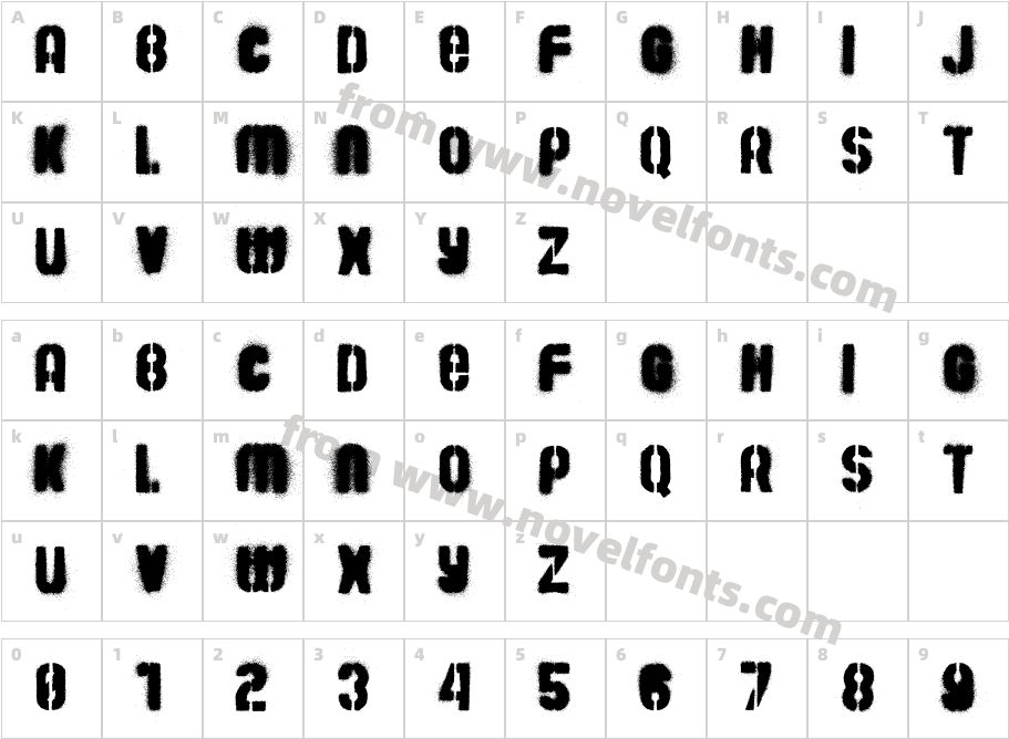 Barrio 30Character Map