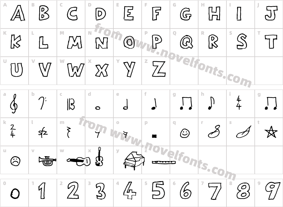 Amura MusicCharacter Map