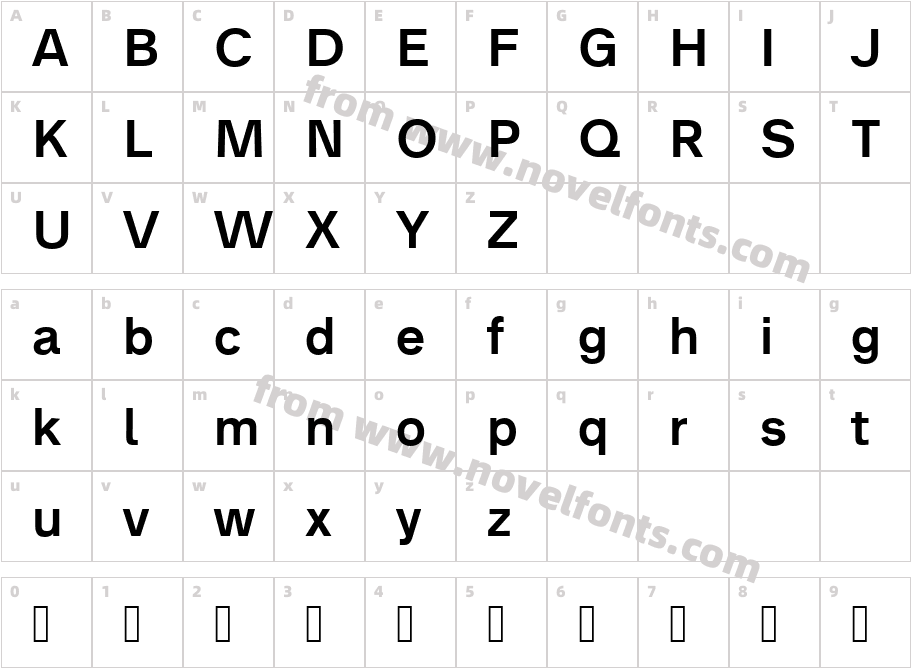 Analogue Reduced 65 MediumCharacter Map