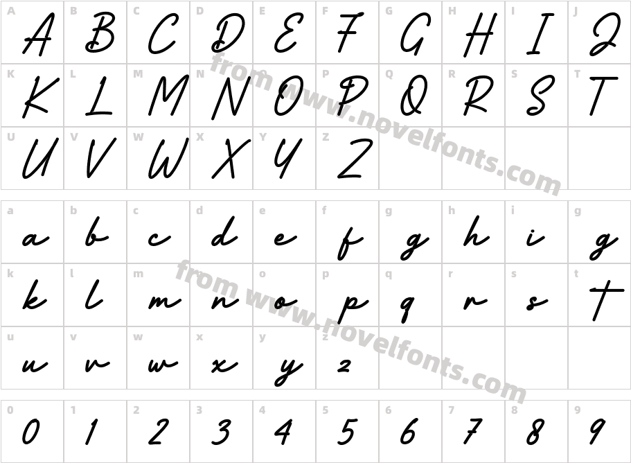 Bartolomeo Demo BoldCharacter Map