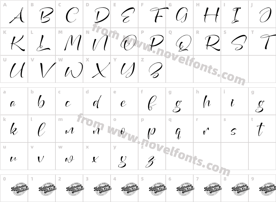 Annets Birthday Italic DEMO VER ItalicCharacter Map