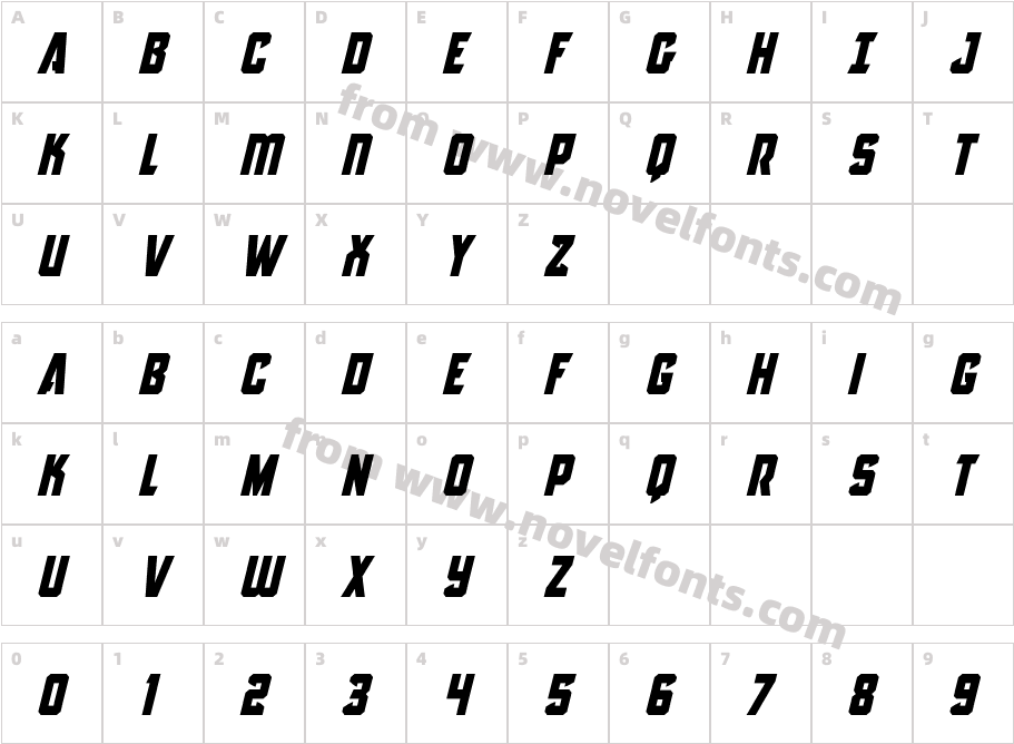 Antilles ItalicCharacter Map