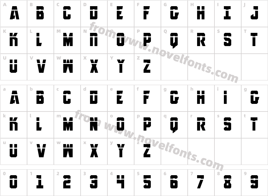 Antilles LaserCharacter Map