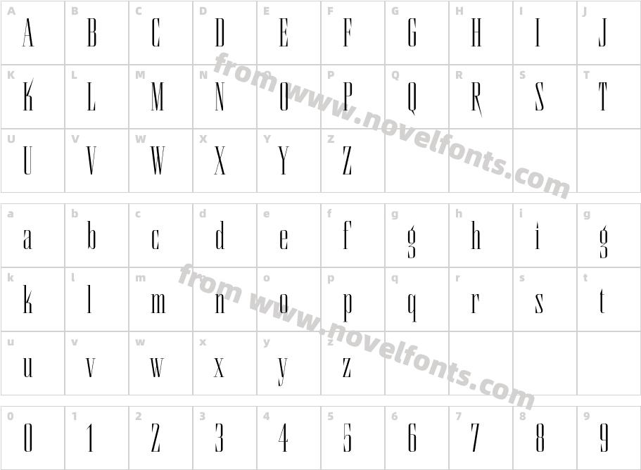 Antina LightCharacter Map