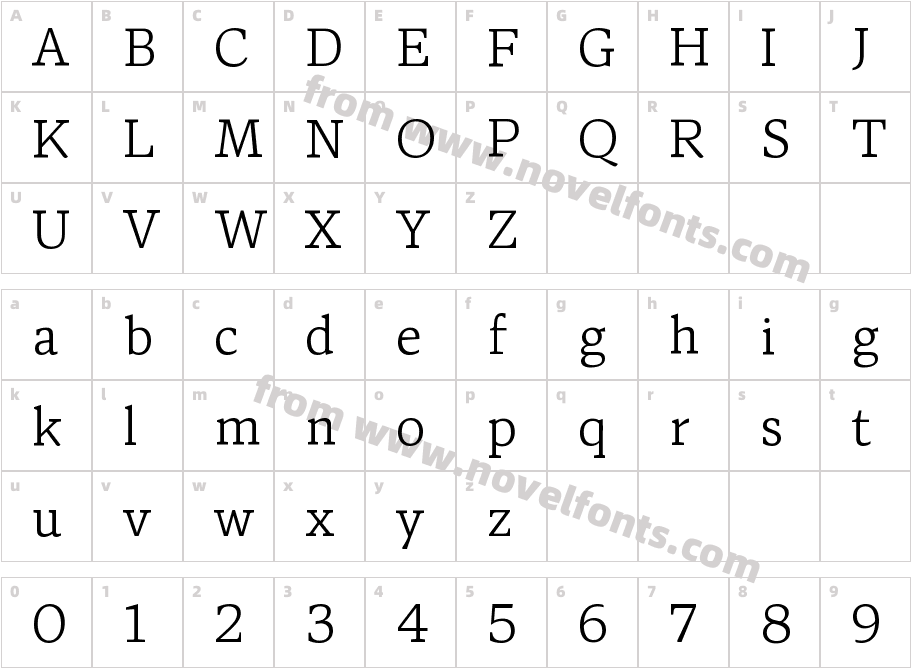 Antonia VariableCharacter Map