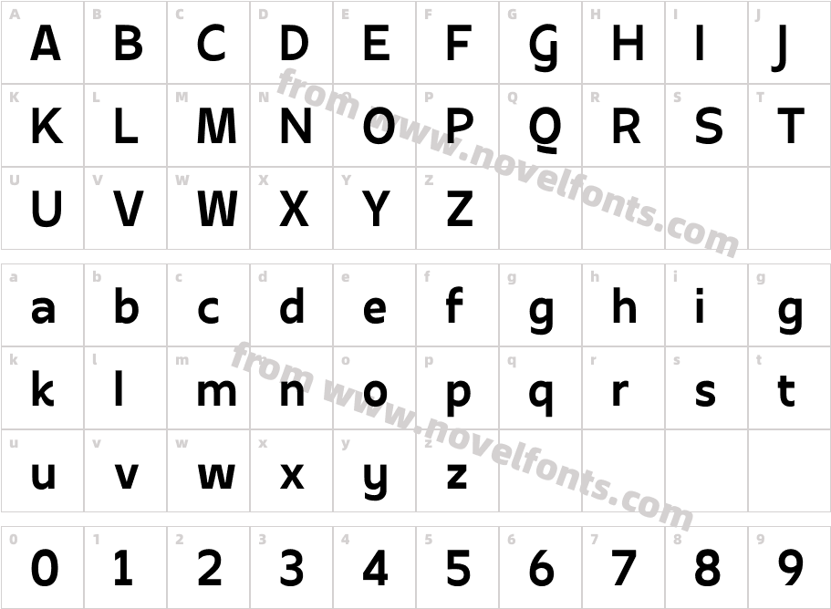 Apricity BoldCharacter Map