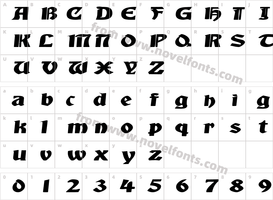 AquiEstaSSK ItalicCharacter Map