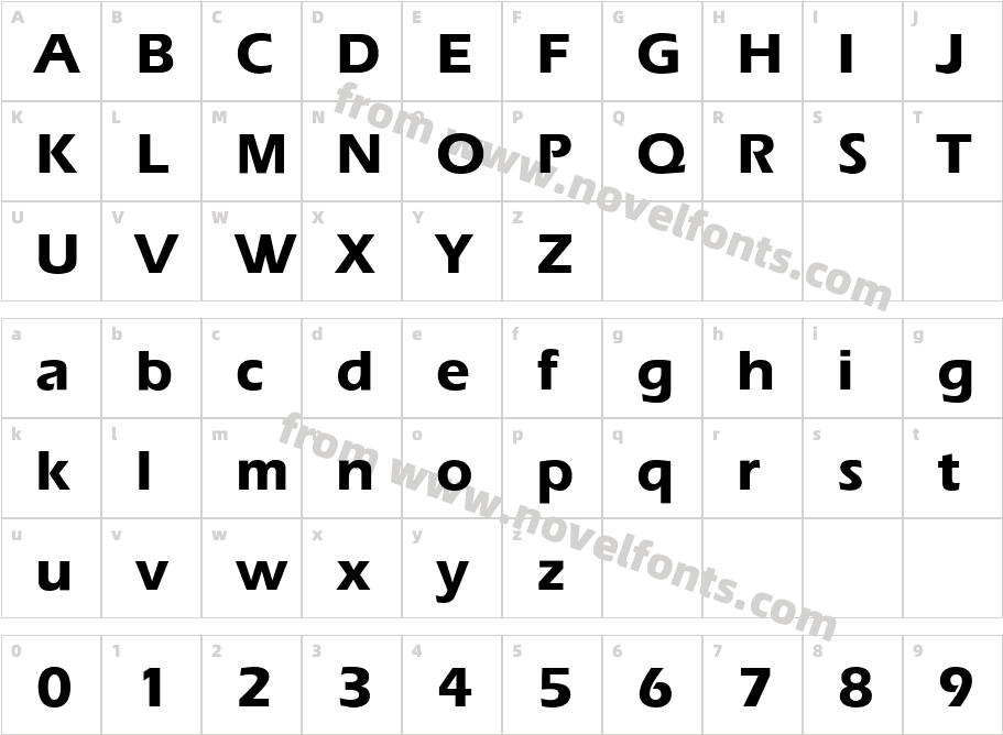 Aquiline Extra BoldCharacter Map