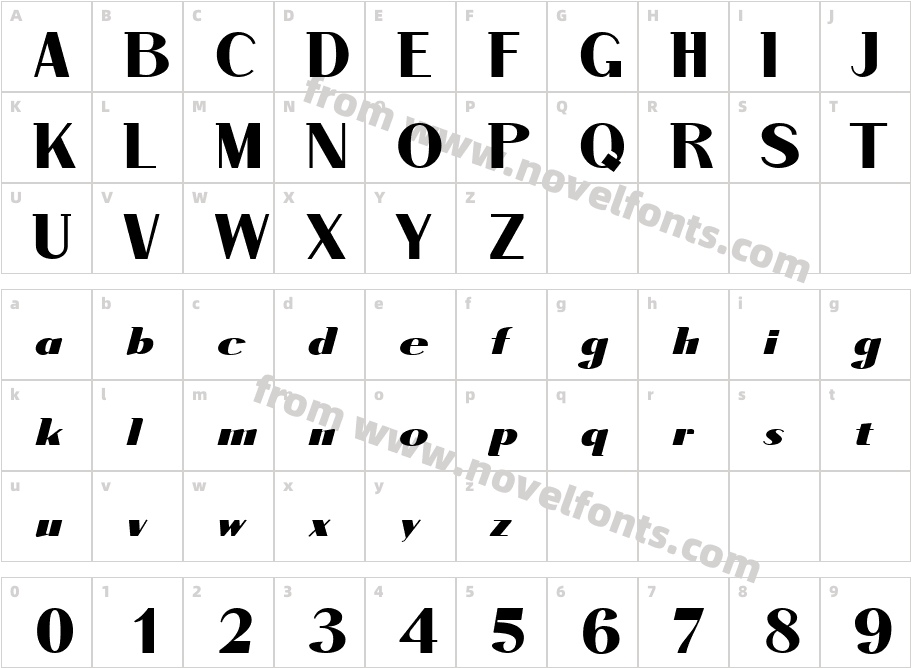 Ar Tarumian Grqi Nor BoldCharacter Map