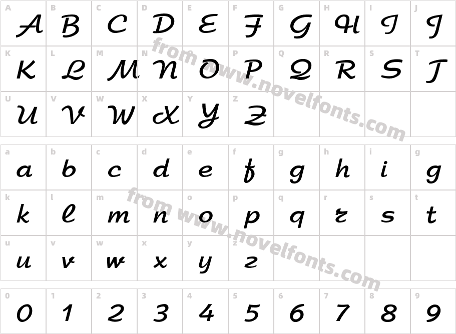 Arbat BoldCharacter Map