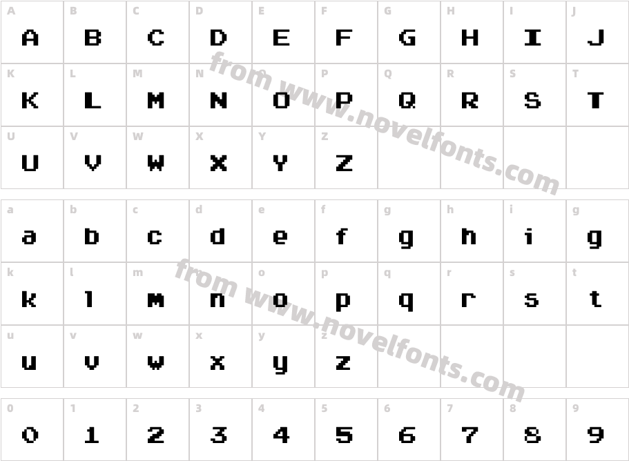 Arcadepix Plus RegularCharacter Map