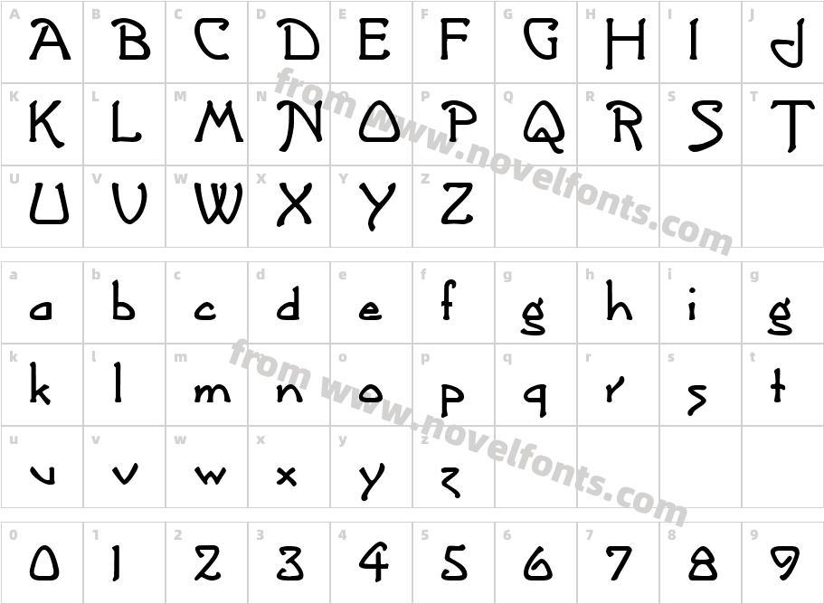 Argonaut BoldSWFTECharacter Map