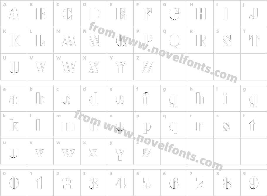 Army Black Outline PlainCharacter Map