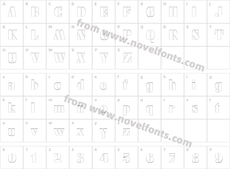 Army Black Outline PlainSWFTECharacter Map