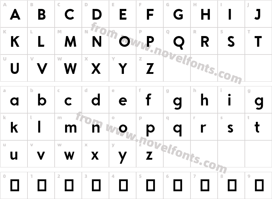 Aron Grotesque BoldCharacter Map