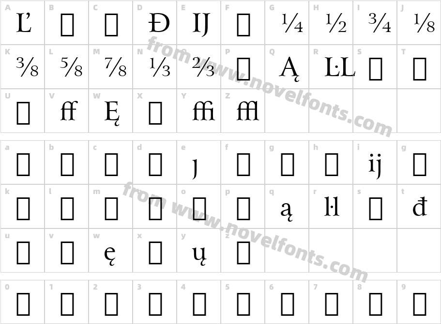 Arrus Ext BT ExtensionCharacter Map