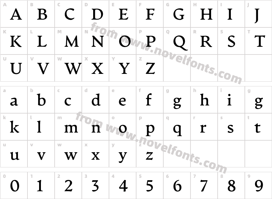 Artifex CF BoldCharacter Map