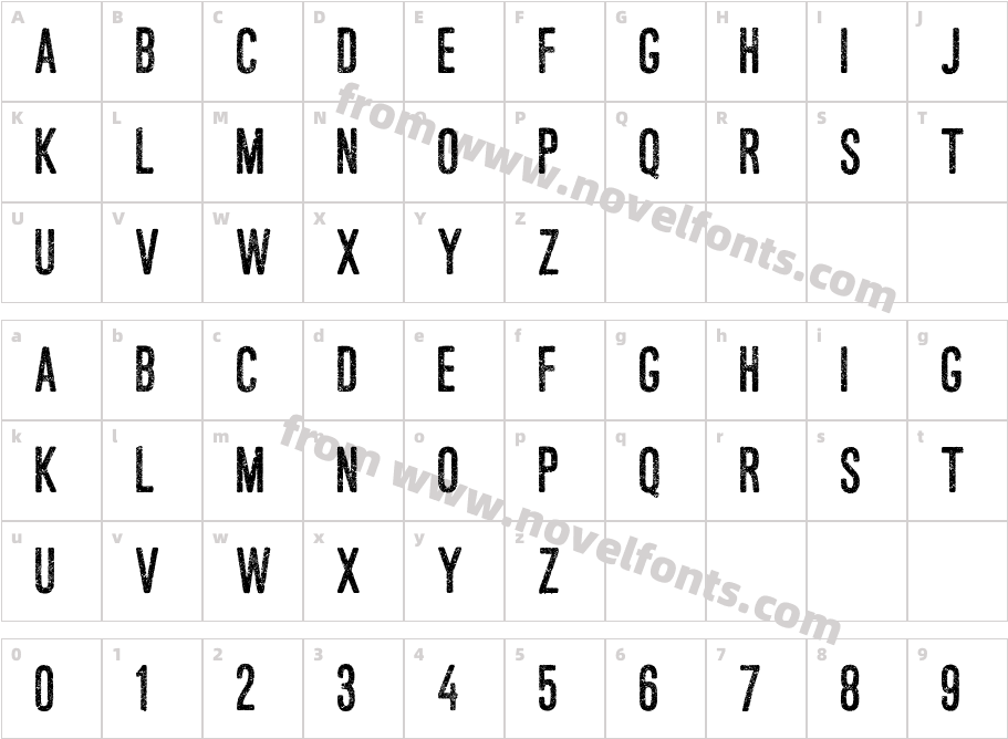 AsfaltoCharacter Map