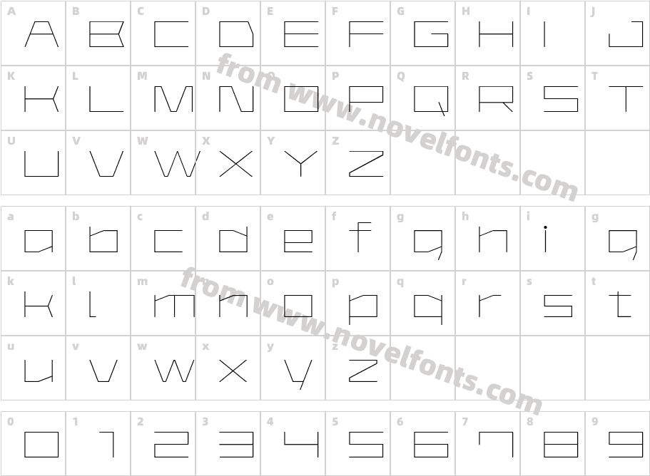 Astra Afsb07 LightTCharacter Map