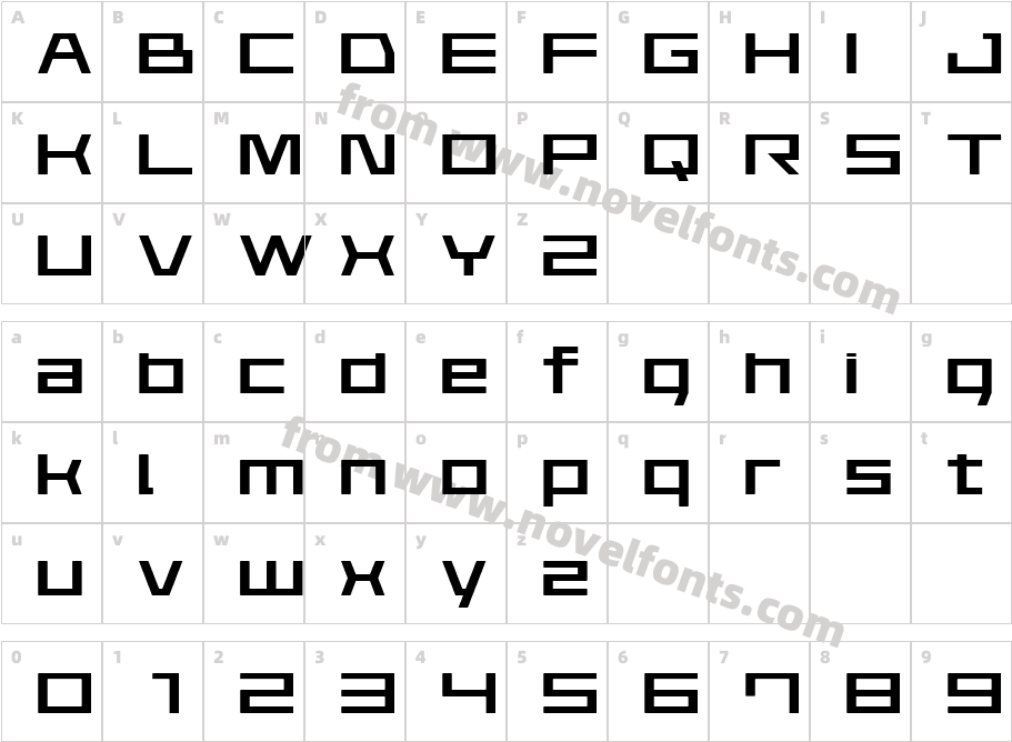 Astra Afsb07 MediumOCharacter Map