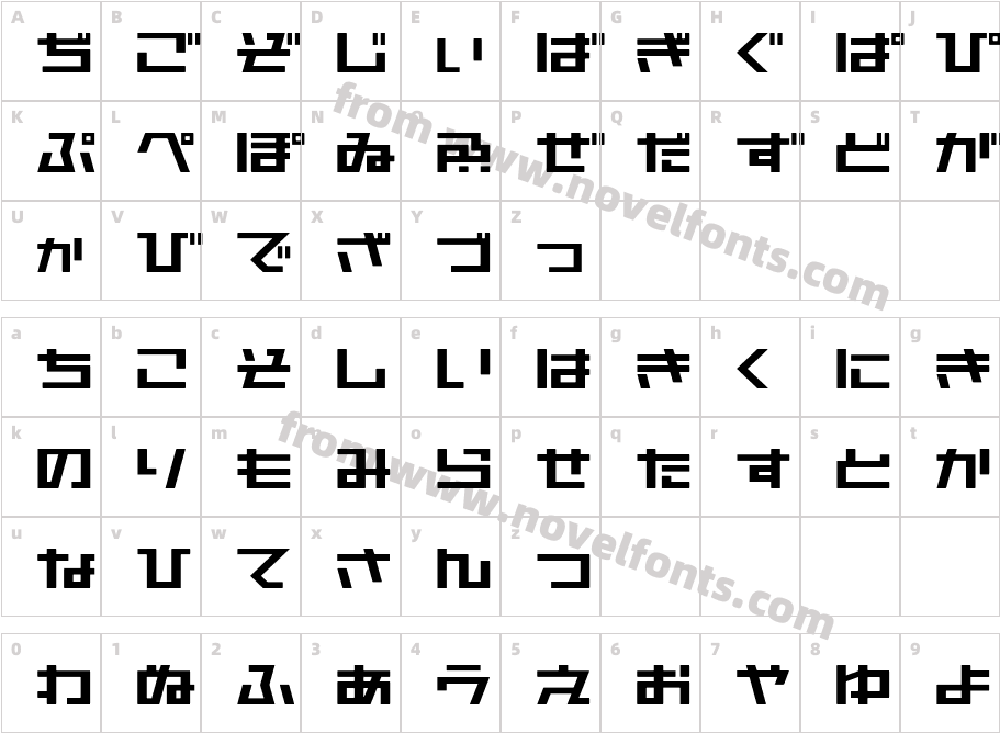 Astra Hfsb07 MediumOCharacter Map