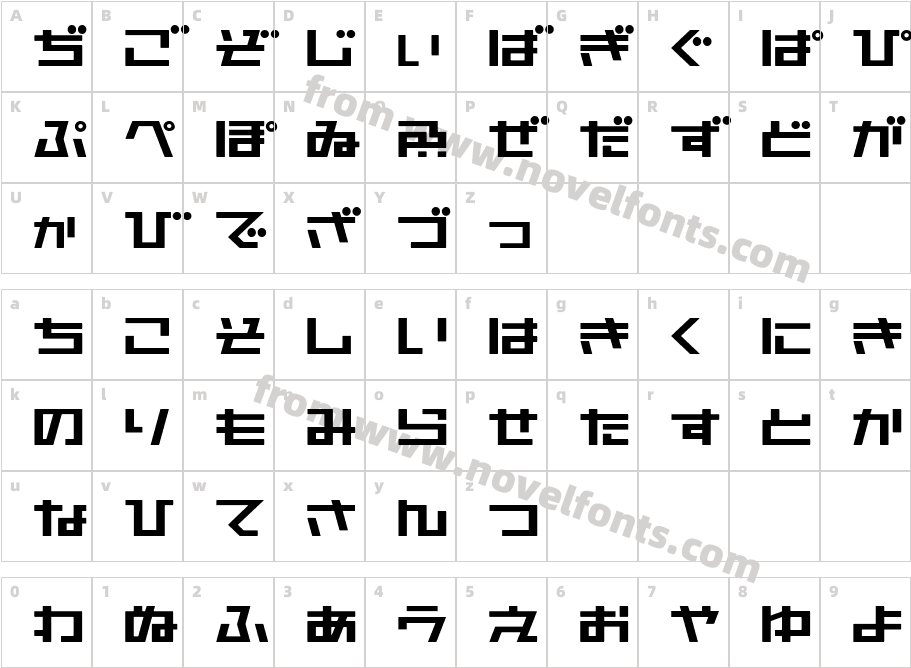 Astra Hfsb07 MediumTCharacter Map