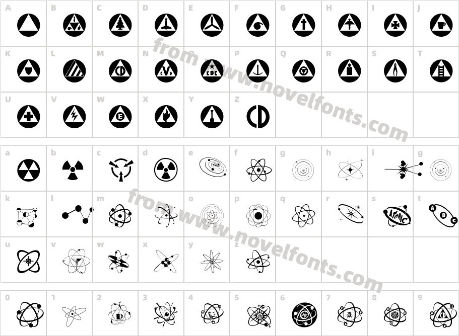 AtomicaCharacter Map