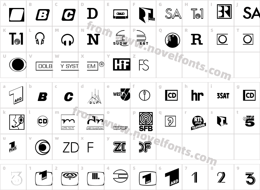 Audio LH PiCharacter Map