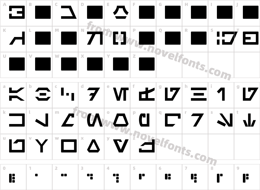 Aurebesh NormalCharacter Map