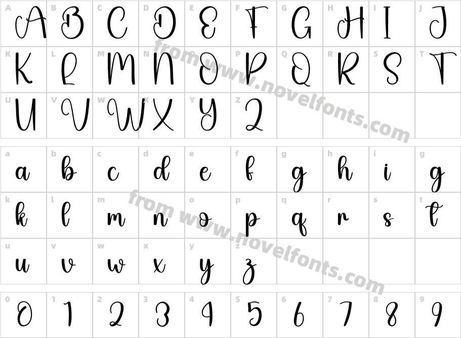 Autography RegularCharacter Map