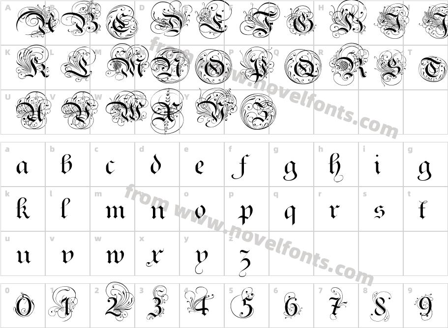 Ayres Royal PDFCharacter Map