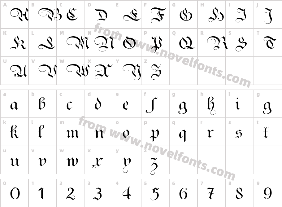 Ayres Royal Plus PDFCharacter Map