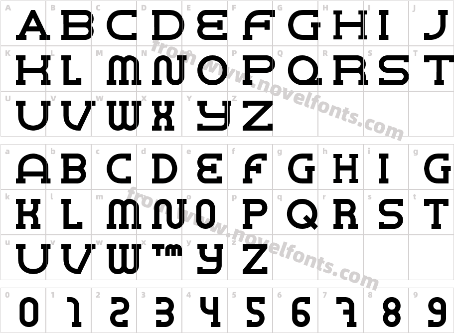 BARCO. D.A BoldCharacter Map