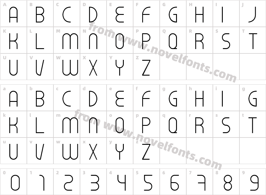 BARCO. D.A CondensedCharacter Map