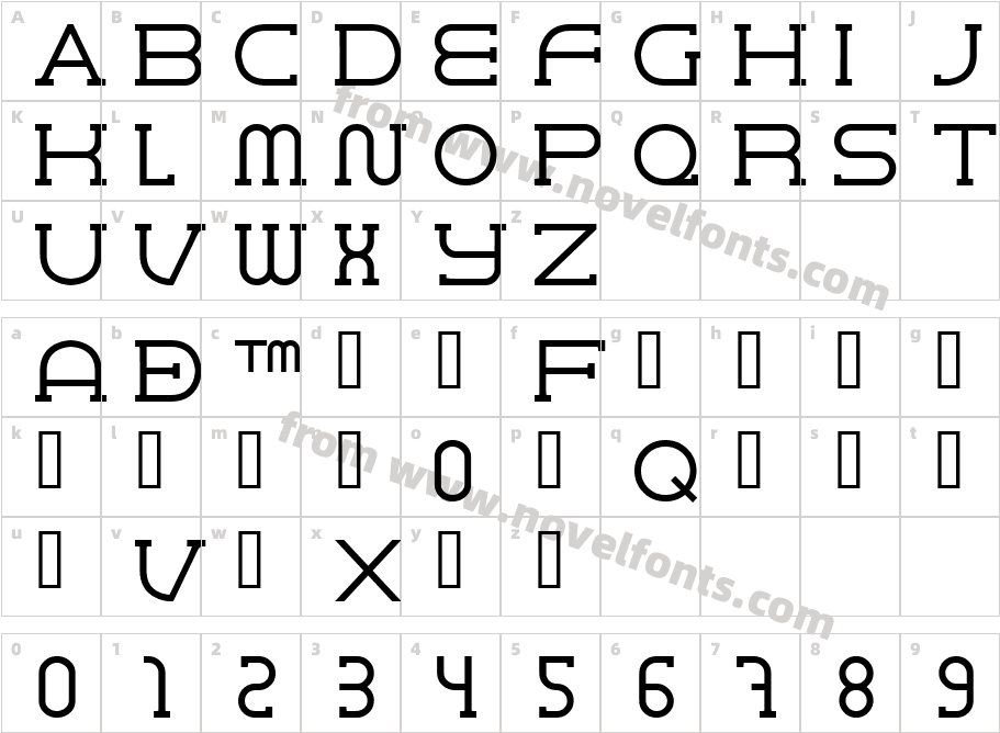 BARCO. D.A MediumCharacter Map