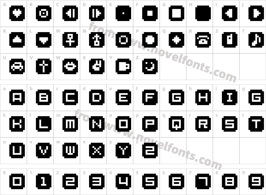 BM stamp Cyr NormalCharacter Map