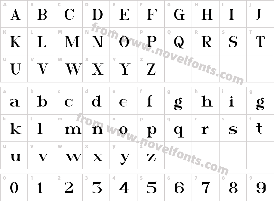 BOEKAN BoldCharacter Map