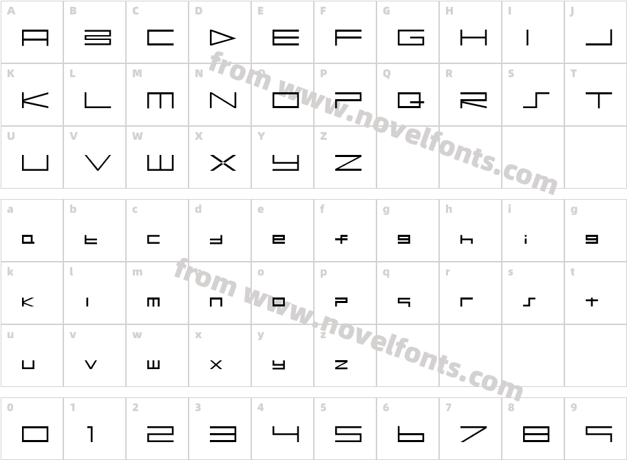 BTSE + PS2 FONTCharacter Map