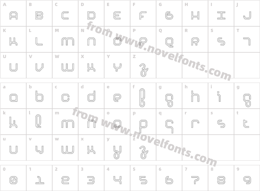 Basis DoubleOutlineCharacter Map