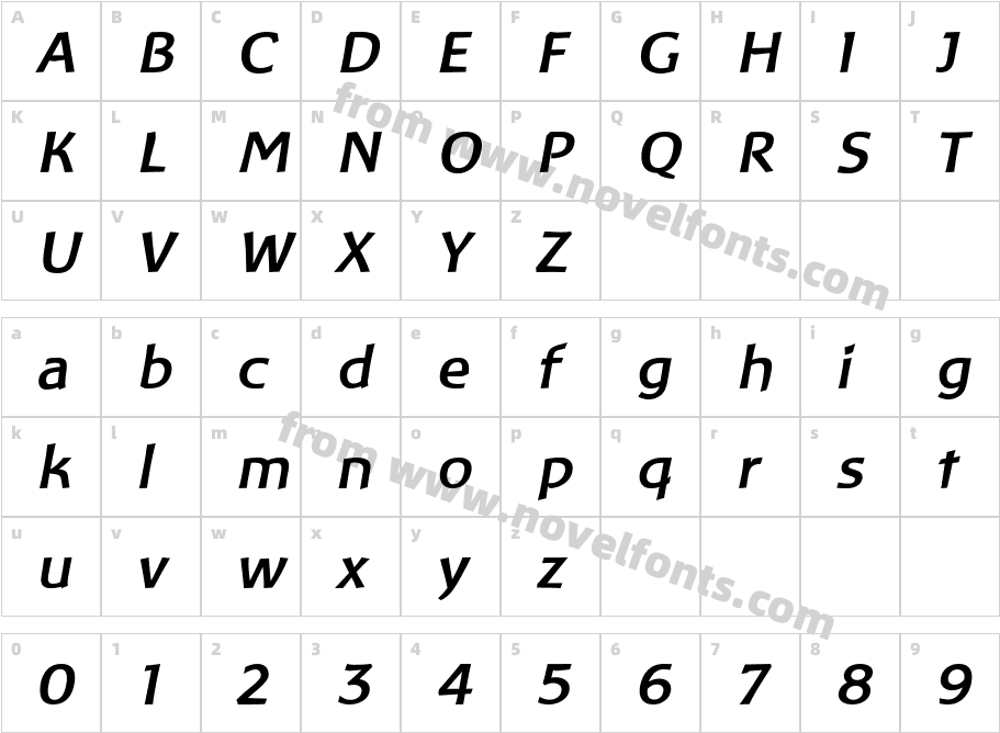 Baar Philos BoldItalicCharacter Map