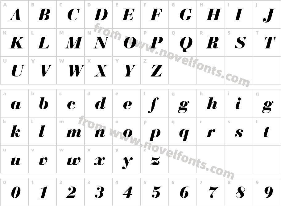 Babenhausen Bold ItalicCharacter Map