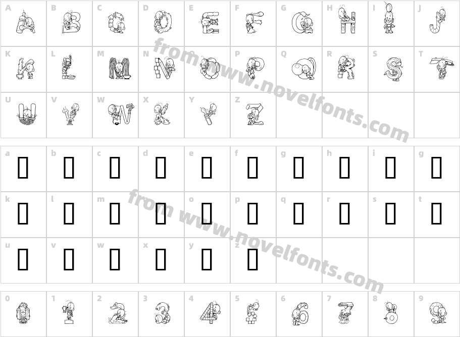 Baby BeelineCharacter Map