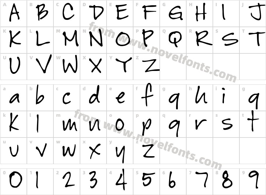 Baby BostonCharacter Map